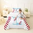 thumbnail image 4 of Manfei Baseball Initial L Twin Comforter Sets 2pcs,Ice Cream Bedding Set, 4 of 6