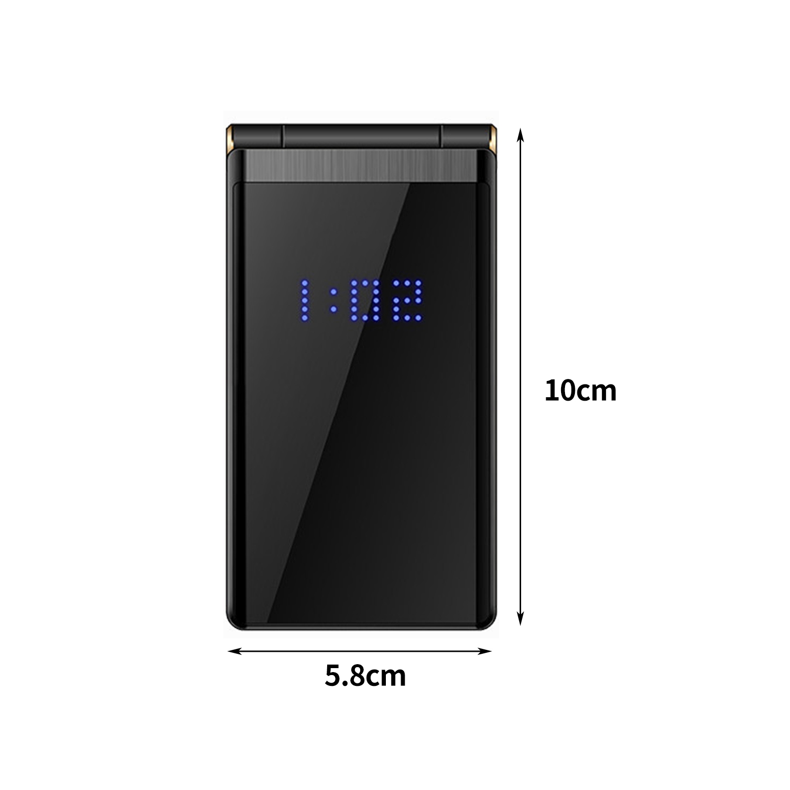 Xinyolin 1 Set M2 Handphone Flip Celular Dual-SIM Dual-Standby Large Screen Long Standby Time EU Plug Caller ID Number Elderly Mobile Phone for Home