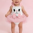 thumbnail image 2 of Mercatoo Easter Baby Girl Outfit Newborn Bunny Clothes 𝐑abbit Sleeveless Tulle 𝐑omper Dress My First Easter Outfits 𝐕intage Jumpsuit, 2 of 9