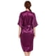 thumbnail image 4 of Bata de baño lisa de color liso para mujer, cárdigan largo de satén de primavera y otoño, suéter de lana, vestido de mañana para dama de honor y novia, 4 of 6