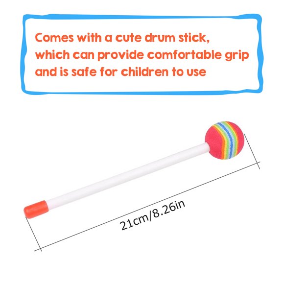 Drum, Hand Drum Orff Music Percussion Instrument Portable Drum Instrument Hand Drum Hand Drums with Drumstick for Beginner Music Lovers