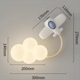 thumbnail image 5 of Lámpara de Pared para Dormitorio Infantil, Diseño de Avión de , Pantalla de Polietileno, Globo Aerostático, Estrella, Nube, Luz ., 5 of 5