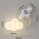 thumbnail image 5 of Lámpara de Pared para Dormitorio Infantil, Diseño de Avión de , Pantalla de Polietileno, Globo Aerostático, Estrella, Nube, Luz ., 5 of 5