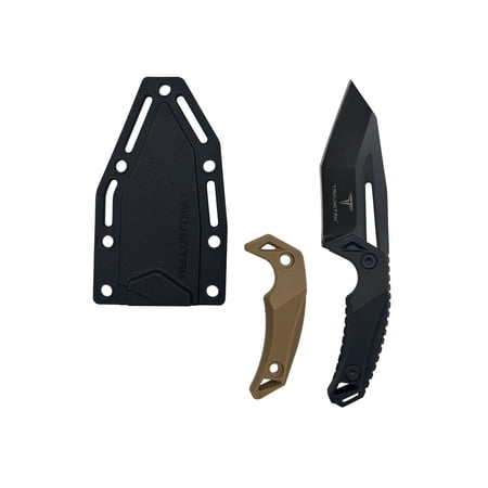 Takumitak Big Head Fixed Blade Knife 3.25 in Blade 3cr13 Black