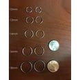 thumbnail image 3 of 14k Gold Round Flexible Thin Continuous Endless Hoop Earrings, Unisex, 3 of 8