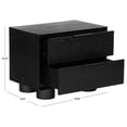 thumbnail image 2 of Safavieh Addyson Solid Wood 2 Drawer Nightstand in Black, 2 of 12