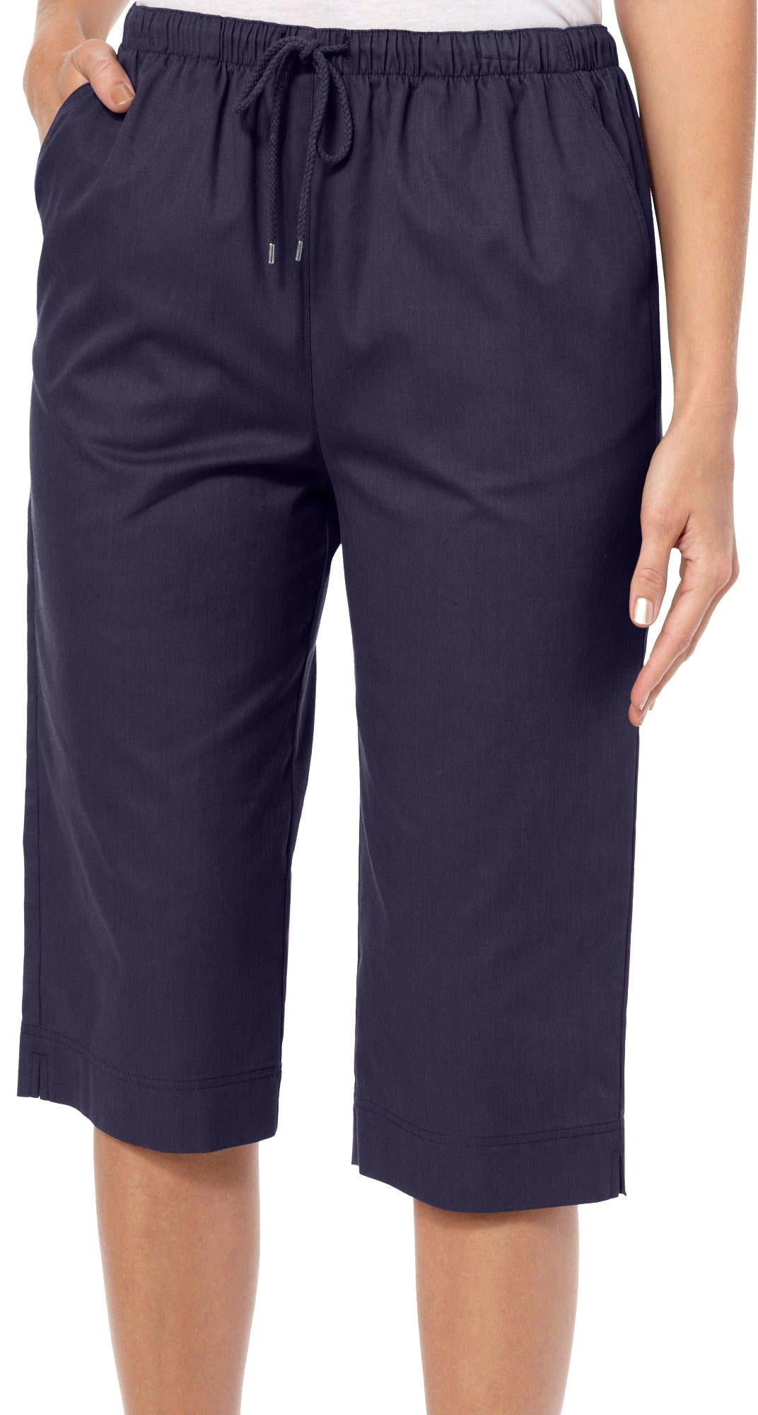 womens drawstring capris