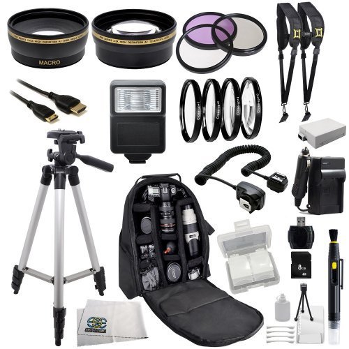 Outdoor Ultimate Accessory Package For The Canon Eos Rebel T2i T3i T4i T5i 550d 600d 650d 700d Kiss X4 X5 Kiss X6 Amp Kiss X7i Digital Slr Camera Which Fits Canon 18 55mm