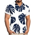 thumbnail image 3 of Hesxuno Men Beach Casual Button Down Shirts Palm Tree Printed Short Sleeve Shirt Big and Tall Summer Tops Funky Hawaiian Party Shirts Breathable Lightweight Resort Wear Shirts White XL, 3 of 8