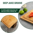 thumbnail image 3 of Empune XL Extra Large Bamboo Cutting Board, 17.6" Wooden Chopping Board for Kitchen with Juice Groove and Built-in Handles, 3 of 7