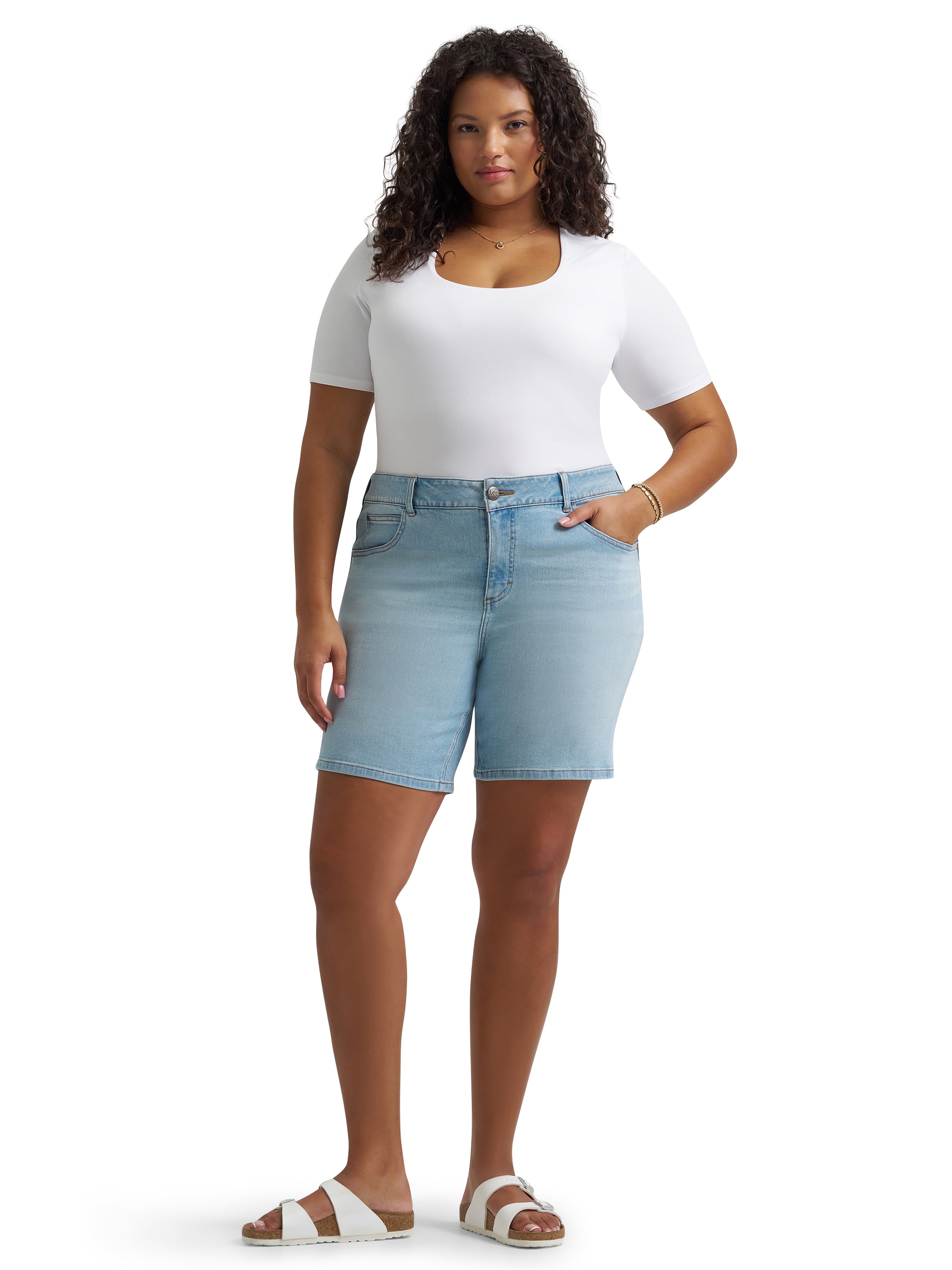 Lee® Women's Plus Mid Rise Bermuda Short, Sizes 16W-26W