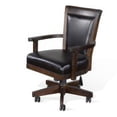 thumbnail image 3 of Pemberly Row Chaise de Jeu Pivotante à Roulettes en Similicuir Noir Bois Brun Foncé, 3 of 11