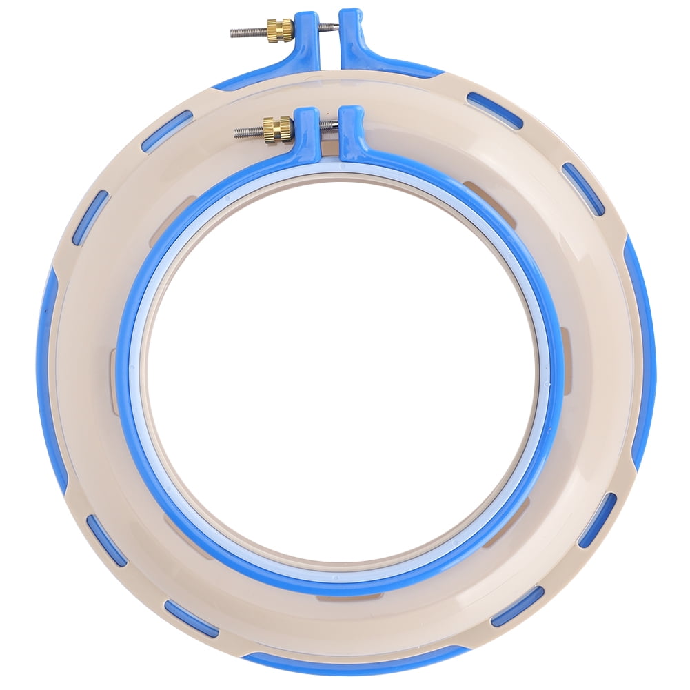 Embroidery Hoops, Plastic Embroidery Hoops, 2Pcs Embroidery Hoops Circle Crossstitch Ring Plastic Frame 1 Pc Embroidery Hoop Stand For Craft Sewing,With Gold Eye Embroidery , Embroidery Hoop