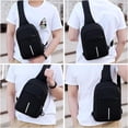 thumbnail image 2 of Mochila Cruzada Multifuncional VOICEPTT Impermeable puerto de carga usb y de auriculares, 2 of 3