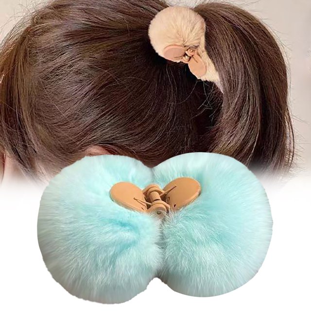 Fuzzy Hair Clip Fuzzy Hair Clip Neutral Little Clip Thick And Long Hair Adhere To The Soft Faux Hair Clip Cute Fuzzy Hair Clip Woman, Polyester Hair Clip