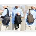 thumbnail image 2 of Men Sling Backpack Fashion Splash-proof Solid Color Chest Bag Crossbody Purse, 2 of 8