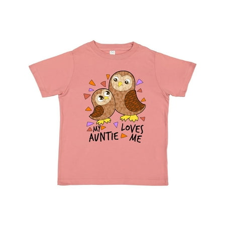 

Inktastic My Auntie Loves Me- cute owl family Gift Toddler Boy or Toddler Girl T-Shirt