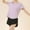 Purple, variant on QUNYINEY Solid Women's T-Shirts Casual Crew Neck Pullover Short Sleeve Tops Workout Loose Breathable Tops for Women