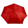 Totes Auto Open Close Rain Umbrella with Sunguard Red