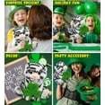 thumbnail image 3 of DolliBu Squat White Tiger Stuffed Animal with Green Plush Shamrock, Cute Green Shamrock Plush, Fun St Patricks Day Stuffed Animal Tiger, Good Luck St Patricks Day Toys for Kids, Baby - 8 Inches, 3 of 5