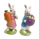 thumbnail image 4 of 2 figuras de conejo de Pascua, decoración de Pascua, adorno de escritorio, adorable escultura de conejo para estantería, patio, oficina., 4 of 8