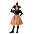 thumbnail image 2 of Kids' Witch Long Sleeve Tutu Dress Tulle Dresses Girls Dress up Clothes Halloween 7-8 Years, 2 of 5