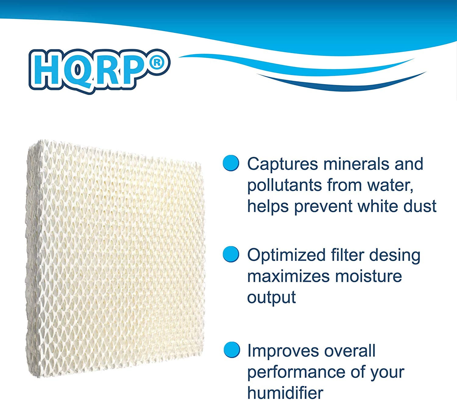 HQRP 4-pack Wick Filter compatible with Honeywell Filter T HFT600 / HFT600PDQ for Honeywell HEV615 HEV620 HEV600 Series Humidifiers