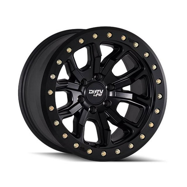 DT-1 Matte Black Beadlock Wheels - 17 x 9 in.