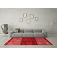 thumbnail image 3 of Ahgly Company Machine Washable Indoor Round Southwestern Red Country Area Rugs, 7' Round, 3 of 4