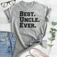 thumbnail image 2 of Best Uncle Ever T-shirt, Unisex Men's Shirt, Cool Uncle T-shirt, Heather Gray, Small, 2 of 6