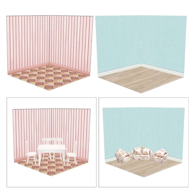 dollhouse display board,miniature dollhouse background board dollhouse,diy dolls house dollhouse background board 1:12,miniature house 1:12 scale miniature gifts unisex,dollhouse miniature Macarena none