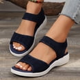 thumbnail image 2 of Rokment Women's Orthopedic Walking Sandals Lightweight Comfortable Mesh Stretchy Open Toe Memory Foam Arch Support Slip on Sports Summer Shoes for Plantar Fasciitis E Size 7, 2 of 7