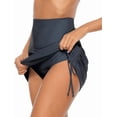 thumbnail image 4 of Womens Swim Skirt Drawstring Tummy Control Swim Bottom with Built-in Brief, 4 of 6