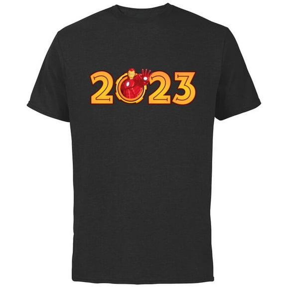 Marvel Iron Man 2023 New Year - Short Sleeve Cotton T-Shirt for Adults - Customized-Black