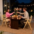 thumbnail image 2 of Bamboo Folding Chairs With Woven Rattan Backrest & Seat Rubber Bamboo Frame | Natural Wood Color, 2 of 7