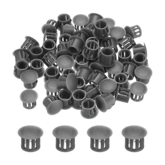 Uxcell 64PCS 28mm Red-brown Plastic Hole Plugs, Flush Type Panel Hole Caps