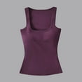 thumbnail image 2 of ZQUUVOU Tank Top For Women Sleeveless Round-Neck Comfy Solid Color Casual Tops (Purple,S), 2 of 9