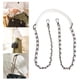 thumbnail image 3 of Correa de cadena de monedero de metal, correa de hombro extensor de bolso cruzado con hebilla intercambiable de cuero de 110 cm DIY para la decoración Negro Cadena Blanco Sunnimix correa de cadena de monedero, 3 of 8