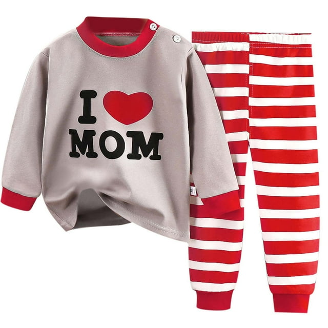 Ensemble de Sommeil à Manches Longues Confortable pour Tout-Petits et Enfants, Tenue de Nuit Douillette, Ensemble de Pyjama