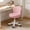 Pink, variant on HDHNBA Low Back Small Round PU Leather Armless Height Adjustable Swivel Rolling Vanity Desk Chair, Pink