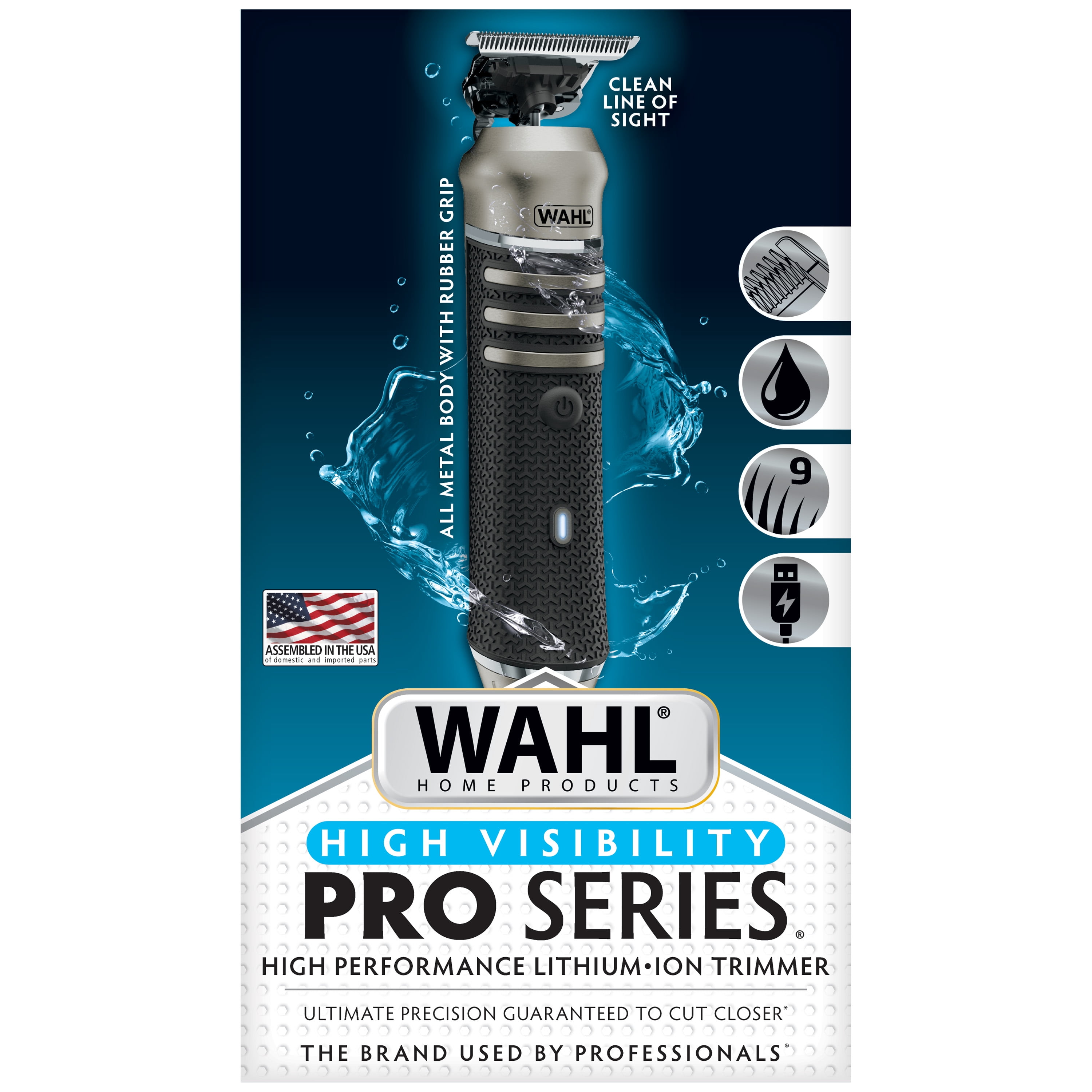 Wahl High Visibility All Metal Lithium Rechargeable Trimmer