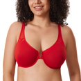 thumbnail image 1 of Sostén DELMIRA con cierre frontal, espalda racerback, color rojo lápiz labial, talla 38C, 1 of 2