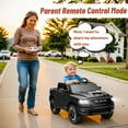 thumbnail image 4 of Hugrove 12V Ride on Car Toys with Remote Control, Ram 1500 Electric Car for Kids with Bluetooth, USB/MP3 Player, LED Light, Battery Powered Vehicles for Toddler Boys Girls 3-6 Years, Black, 4 of 9