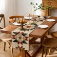 thumbnail image 2 of SPXUBZ Rustic Geometric Patchwork Table Runner 13 x 72 Inch Southwestern Quilt Pattern Dining Table Runner Farmhouse Kitchen Home Decor, 2 of 5