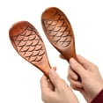 thumbnail image 3 of Elegant Retro Non-Stick Wooden Rice Spoon with Mirror Polished Finish, Playful Fish-Shaped Design for Home & Hotel Use, Custom Logo Carving - Natural Color Fish-Shaped Rice Server, 3 of 6