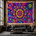 thumbnail image 6 of Mandala Fills Mandala With Radiating Petals Sharp Flame, Mystical Fantasy for Space Lovers, Galaxy Room Decor, Valentine's Day Gift, Tapestry Wall Hanging for Bedroom and Dorm, 6 of 7