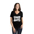thumbnail image 2 of It's Merica Time Women's Fashion Relaxed V-Neck T-Shirt Tee Heather Black X-Large, 2 of 5