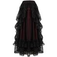 thumbnail image 2 of Women's Gothic High Waist Maxi Skirt Retro Layered Lace Skirts, 2 of 2