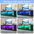 thumbnail image 6 of ChVans Modern LED TV Stand for TVs up to 80" with Adjustable LED Lights/Outlet, High Gloss Entertainment Center with Open Shelves Storage, Media Console TV Stands for Living Room, Game room, Bedroom, 6 of 6