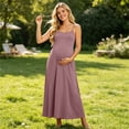 thumbnail image 3 of FchengtaiS Maternity Maxi Dress Sleeveless Cami Pregnancy Dresses Summer Casual Loose Maternity Clothes for Baby Shower, 3 of 6